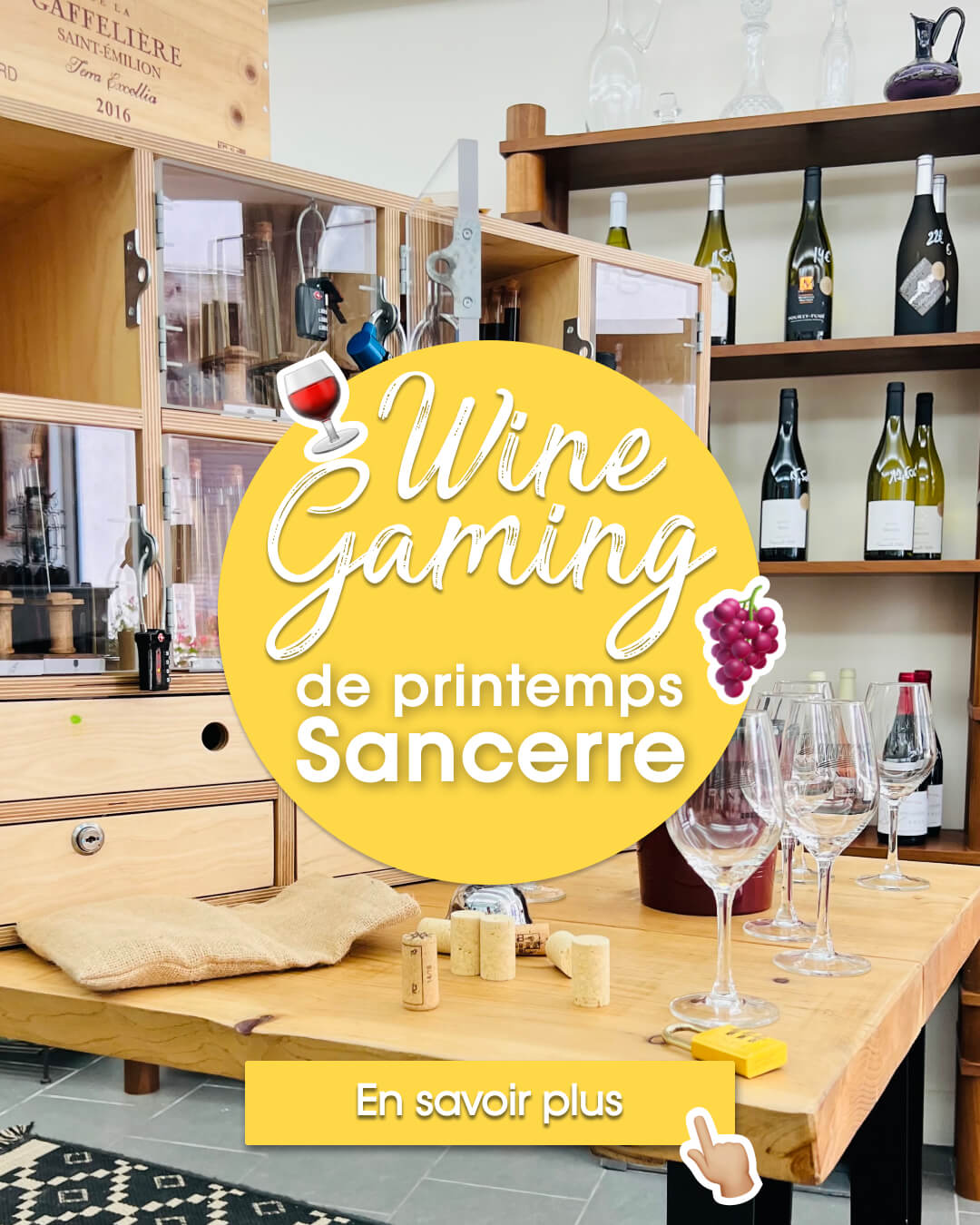Le Wine Gaming est désormais ouvert à tous, à Sancerre, chez notre ami Raphaël, vinothécaire chez VUE sur Vignes. Venez relever le défi du meilleur escape game oenoludique de la région pour découvrir le monde de façon ludique et décomplexée.
