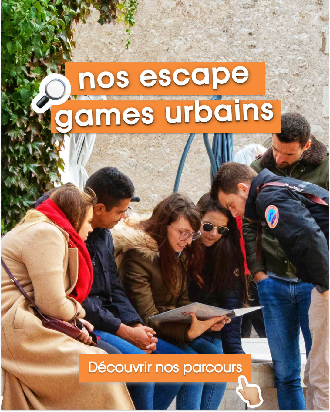 Cliquez sur l'image pour en savoir plus sur nos jeux de piste urbains façon escape game.