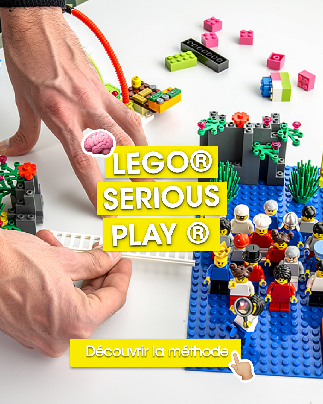 Ateliers collaboratifs et stratégique par la méthode LEGOⓇ SERIOUS PLAYⓇ.